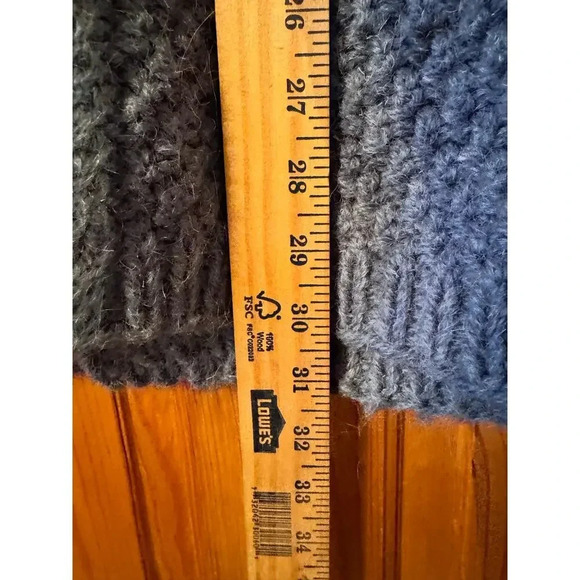 Hand Made 100% Wool fishermans cardigan sweater Art to wear M - Picture 7 of 7